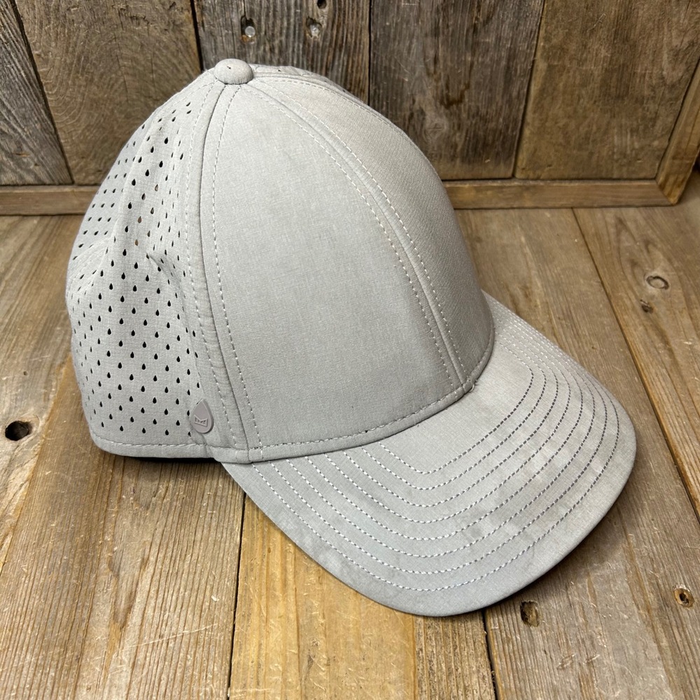 Melin A-Game Hydro Hat Light Gray Snapback Water Resistant Perforated Cap